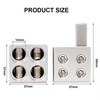 1 paire de réducteurs de tension pour amplificateur audio de voiture, bornes d'alimentation, double entrée 1/0 AWG vers 1/0 AWG, pour décharge d'amplificateur