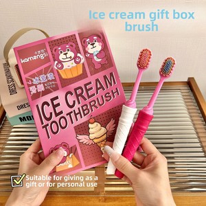 4-Pack Gift Box Soft Bristle Adult <strong>Toothbrush</strong> Wide Head Convex for Gum Care Small Head Cleaning for Household Couple <strong>Frozen</strong> - Product Image 2