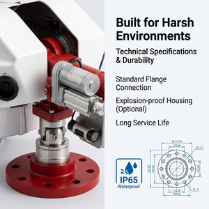 Canon à eau anti-incendie CE 20L/s, télécommande, moniteur électrique, portée de pulvérisation de 50 m, pour la sécurité des entrepôts - Product Image 4