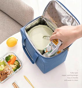 Lightweight Large 15L Waterproof Polyester <b>Insulated</b> Eco-Friendly <b>Cooler</b> Handbag Zipper Closure Thermal Lunch <b>Bag</b> Foldable - Product Image 2
