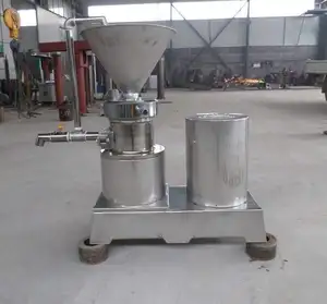 Mesin Pembuat Selai Kacang Stainless Steel Skala Kecil Komersial CE Harga Penggiling Koloid Otomatis untuk Pasta Sesam