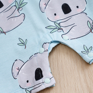 Personalización de Fábrica, Mamelucos para Bebé, Ropa de Recién Nacido, Mono con Estampado de <span class=keywords><strong>Koala</strong></span>, Mameluco de Manga Corta para Verano, <span class=keywords><strong>Pijama</strong></span> para Bebés y Niños Pequeños - Product Image 5