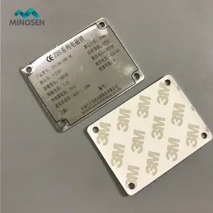 Stiker Logam Logo Merek Kustom Brushed Baja Antikarat Plat Nama Logam Perekat Otomatis - Product Image 4