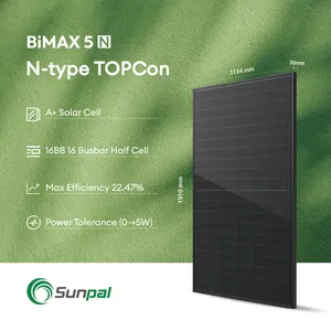 EU Stock Sunpal Bi модуль для лица Pv N-Type 480W 485W 490W Topcon полуячейка стеклянные солнечные панели с ячейкой 210 мм