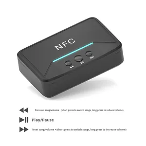 Adaptador <span class=keywords><strong>de</strong></span> <span class=keywords><strong>Audio</strong></span> BT200 NFC con <span class=keywords><strong>Receptor</strong></span> Jack <span class=keywords><strong>de</strong></span> 3.5mm Estéreo BT5.0, Cable <span class=keywords><strong>de</strong></span> Carga USB <span class=keywords><strong>RCA</strong></span> AUX <span class=keywords><strong>de</strong></span> Plástico, Dongle Negro ODM A2DP/AVRCP - Product Image 3