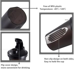 Botella Mezcladora para Batidos de Proteínas y Artículos Esenciales para el Gimnasio, Vaso Mezclador a Prueba de Fugas para Antes/Durante/Después del Entrenamiento - Product Image 6