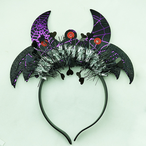 <strong>Pumpkin</strong> Witch Hat with Devil Horns LED Flashing Halloween <strong>Headband</strong> for Festive Celebrations New Year Unique Design Bag Packaging - Product Image 1