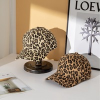 Op maat gemaakte Y2K luipaardprint baseballcap met 6 panelen, katoen, streetwear, vintage, damesmode, feest, geborduurd, groothandel, hoed