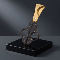 Ciseaux à cigares de luxe portables JIFENG JF-J101 en acier inoxydable, avec lames, pour cadeau d'affaires ou de voyage, dans un coffret cadeau