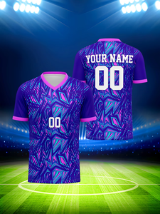 Maillot de football personnalisé avec nom, numéro et couleur d'équipe, protection UV, séchage rapide, respirant, polyester, sublimation 3D, broderie - Product Image 4