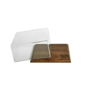 Đế Gỗ Óc Chó Với Hộp Nhựa Acrylic Hiển Thị <span class=keywords><strong>Cube</strong></span> Hộp Trưng Bày Bảo Vệ Cho Sưu Tập - Product Image 4