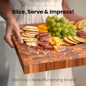 Set papan potong biji, kayu jati dapur ekstra besar ujung daging, Set papan potong gandum ujung kayu kustom - Product Image 5