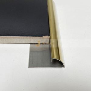 Perfil de Acero Inoxidable Pulido Personalizado EX146 para Piso, Moldura Moderna con Borde en Forma de Arco para Interiores Elegantes, Accesorios Metálicos para Azulejos - Product Image 4