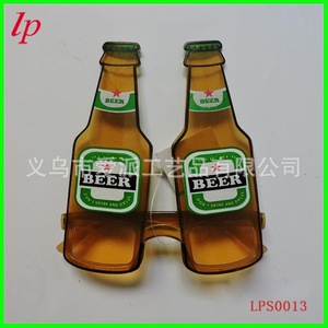 Verres en forme de bouteille de bière, accessoires de fête en plastique LPS0017 - Product Image 3