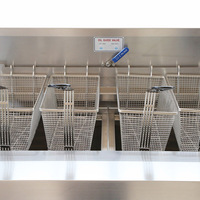 Restaurante Cocina Pollo frito Elevador automático Termostato Controlado Mc'donalds Temperatura Freidora eléctrica