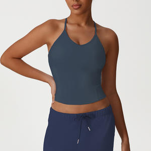 Sm2525-2スポーツタンクトップYバックデザイン高品質フィットネスウェアクイックドライワークアウト服キャミソールスポーツブラ - Product Image 3