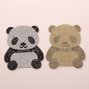 Wholesale Rhinestone Animal <strong>Patches</strong> Iron on Cute Small Chinese <strong>Panda</strong> Shaped Beaded Rhinestone <strong>Patch</strong> for Clothes Accessories - Product Image 6