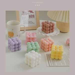 Vela Aromática de Parafina en Forma de Cubo, de Alta Gama, Ecológica, Moderna, Creativa, para Decoración del Hogar, Hecha a Mano y Personalizada - Product Image 4