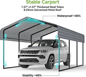 Gazebo extérieur 20' x <span class=keywords><strong>10</strong></span>' pour patio, abri de jardin autoportant 10x20 avec toit rigide, pergolas et gazebos en liquidation - Product Image 6