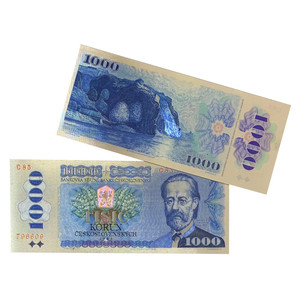 <span class=keywords><strong>Billetes</strong></span> <span class=keywords><strong>de</strong></span> aluminio dorado para colección, moneda <span class=keywords><strong>de</strong></span> plástico para regalo, SK <span class=keywords><strong>10</strong></span>, 1000, 24 K, República Checa - Product Image 2