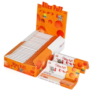 กระดาษมวนบุหรี่ Alien Puff Orange 1 1/4  แบบธรรมชาติ  ยี่ห้อ Natural Gum Arabic  เผาไหม้ช้า  พรีเมียม  บางพิเศษ  ไม่ฟอกขาว  รับทำโลโก้ตามสั่ง - Product Image 1