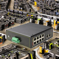 Switch PoE Industrial Administrado ONV de 10 Puertos Gigabit E, IPS53108PFM con Función QoS, Capacidad de 20 Gbps, Half-Duplex