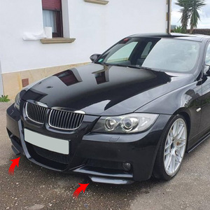 Bmw 3 Series E90 E91 Front Bumper Corner Decal Piano Black Carbon Fiber Texture Adhesive Car Stickers For 2005 2008 - Product Image 3