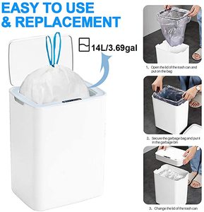 14L Induction Automatic Touchless Smart Infrared Motion <strong>Sensor</strong> Rubbish Waste <strong>Bin</strong> Kitchen Trash Can Garbage <strong>Bins</strong> for Home - Product Image 6