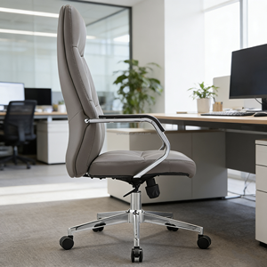 Fauteuil de Direction Moderne de Luxe Ergonomique en Cuir Véritable, Robuste, Confortable et Réglable pour Atelier et École - Product Image 4