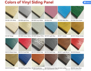 Panneaux muraux extérieurs en vinyle <span class=keywords><strong>PVC</strong></span> bon marché, revêtement décoratif pour maison, imperméable et résistant à l'humidité, pour mur vertical traditionnel - Product Image 6