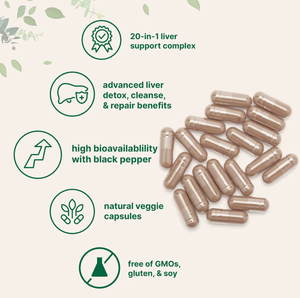 Micro Suplemento, Extracto Desintoxicante para el Hígado, Suplementos Dietéticos 240 Vegetarianos para Limpiar y Reparar - Product Image 4