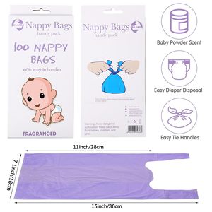 Bolsas de Basura de Plástico PE con Aroma Personalizadas con Logotipo, 200 Unidades, Biodegradables, para Desechar Pañales de Bebé - Product Image 2