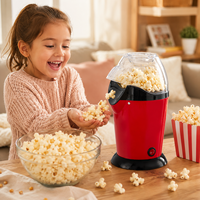 Schneller Ölfreier Kompakter Elektrischer Popcorn-Maker mit Transparenter Kammer und Ein-Knopf-Bedienung für Heimküchen