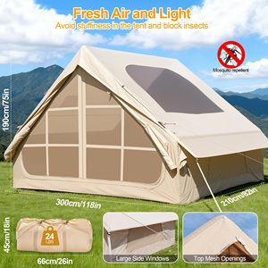 Tente de <span class=keywords><strong>camping</strong></span> gonflable portable Tourus en tissu Oxford imperméable <span class=keywords><strong>pour</strong></span> événements extérieurs et campings - Double couche - Product Image 2