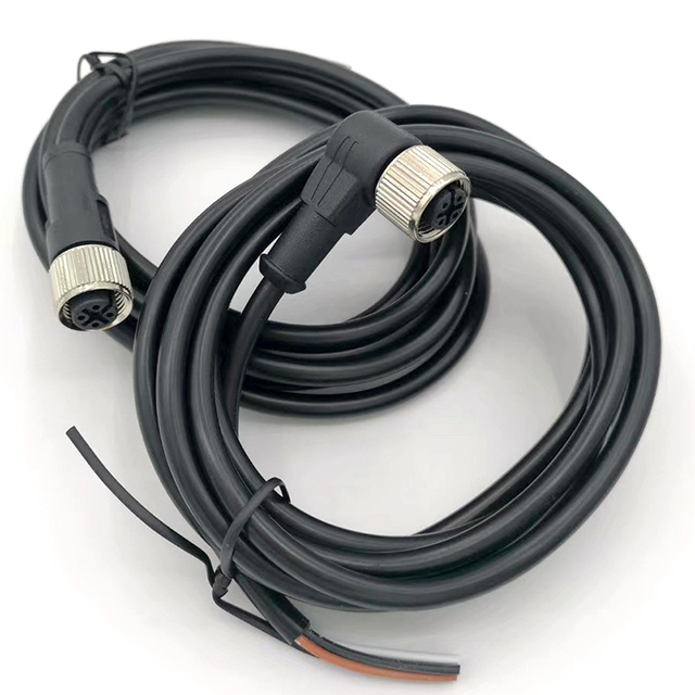 Good Quality 4 5 8 12 17 Pin PVC PUR Cable Assembly-Over molded M12 Connector