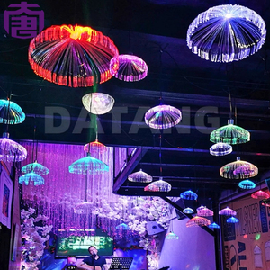 Lustre LED Fibre Optique Méduse RVB Colorée DIY, Lumière d'Ambiance Décorative Multicolore pour Intérieur, IP65 Universel - Product Image 3