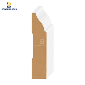 Rodapié de MDF imprimado, molduras de <span class=keywords><strong>madera</strong></span> <span class=keywords><strong>maciza</strong></span>, rodapié moderno de MDF para decoración de edificios - Product Image 1