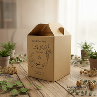 Boîte en papier kraft écologique recyclable personnalisée avec poignée, pliable, de qualité alimentaire, impression quadricolore, facile à transporter