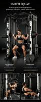 Máquina Smith Multifuncional Comercial con Sistema de Poleas Dobles y Entrenador Funcional para Gimnasio de Culturismo