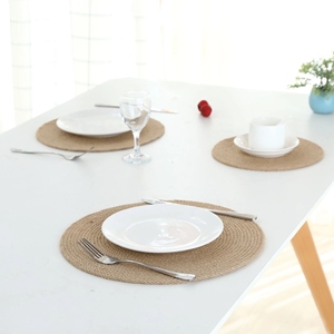 Napperons ronds <span class=keywords><strong>en</strong></span> <span class=keywords><strong>jute</strong></span>, <span class=keywords><strong>tapis</strong></span> <span class=keywords><strong>de</strong></span> table isolants <span class=keywords><strong>en</strong></span> <span class=keywords><strong>corde</strong></span> <span class=keywords><strong>de</strong></span> chanvre, tissés à la main, coussins ronds, tasses, sous-verres - Product Image 4