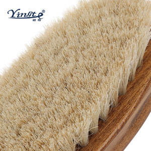 Yinste Wooden <b>Cleaning</b> <b>Brush</b> With Wool Bristles Oval Shape For Furniture Dusting And Stain Removal - Product Image 3