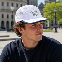 Casquette de course à 5 panneaux XXL avec logo personnalisé, grande taille 68 cm, maille légère, séchage rapide, pour hommes, vente en gros