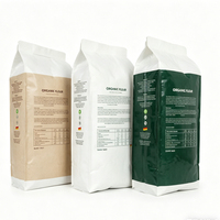 Emballages en plastique pour farine 1 kg et 2 kg, sacs d'emballage alimentaire à fond plat avec logo personnalisé pour farine de manioc, de blé et de maïs