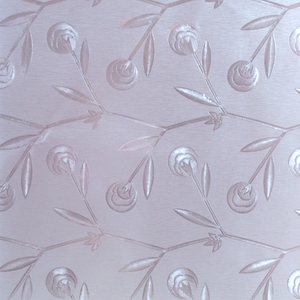 Película para Ventanas Jinyi, No Adhesiva, Electrostática, Esmerilada, para Privacidad, Cocina, Dormitorio, 90x200cm, Blanca, con Estampado de Flores en Relieve - Product Image 3