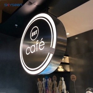 Wall mount advertising sign led 3d letters outdoor round light box