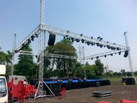 Conçu sur mesure portable DJ Concert événement éclairage treillis affiche en alliage d'aluminium contreplaqué scène spectacle pour les événements musicaux