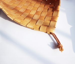 Simple wood <strong>wicker</strong> woven hanging sundries <strong>storage</strong> <strong>basket</strong> - Product Image 5