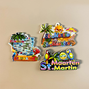 <span class=keywords><strong>Mapa</strong></span> Tridimensional <span class=keywords><strong>de</strong></span> Resina <span class=keywords><strong>de</strong></span> St. Martins, Decoraciones para el Hogar y Aniversarios, Pegatinas Magnéticas Redondas Pintadas para Refrigerador, Tour Mundial - Product Image 2
