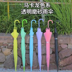 Logo Custom Colorful Transparent Translucent Frosted Reinforced <b>Large</b> Folding <b>Umbrella</b> - Product Image 6