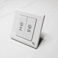 ARTDNA 2 Gang Luxury Design Hotel Dnd Doorbell Light Interrupteur à bouton-poussoir